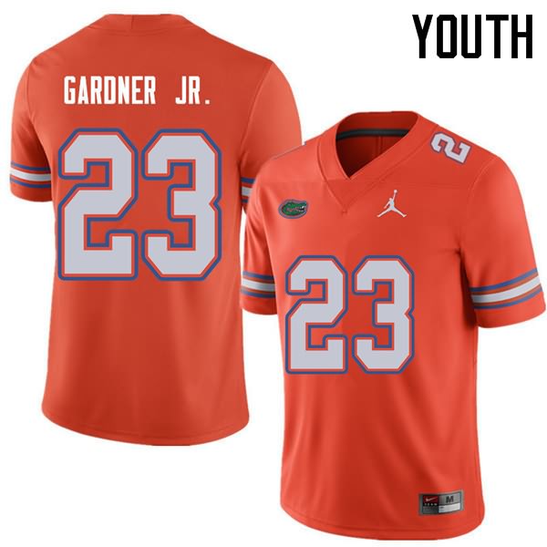 NCAA Florida Gators Chauncey Gardner Jr. Youth #23 Jordan Brand Orange Stitched Authentic College Football Jersey BFR7864TE